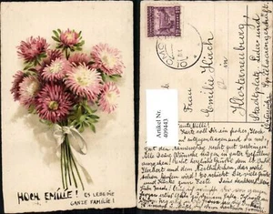 409443, postal artista nombre Emilie ramo flores aster - Imagen 1 de 1