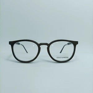 Gold and Wood, luxury eyeglasses, Exotic Wood, oval, round, frames, NOS, vintage - Picture 1 of 12