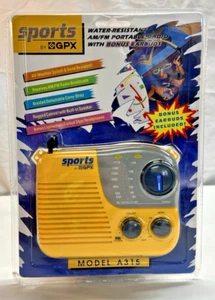 *Brand New* Vintage Sports GPX AM FM Portable Radio Model A315 Water Resistant - Picture 1 of 8