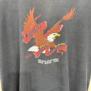 Camiseta De Colección Bike Week Wild And Free Motociclista XL Eagle Desteñida Daytona - Imagen 1 de 19