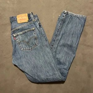 Levis 501XX Jeans Men 32x32 (32x31) Blue Button Fly Pants Dark Wash Straight Y2K - Picture 1 of 12
