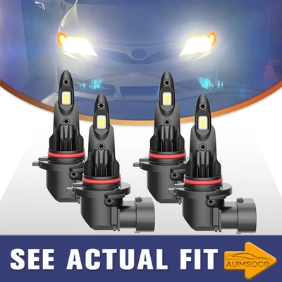 For GMC K1500 K2500 Suburban 1992-1999 LED Headlights Hi/Lo Beam 4x Bulb Bright - Image 1 of 4