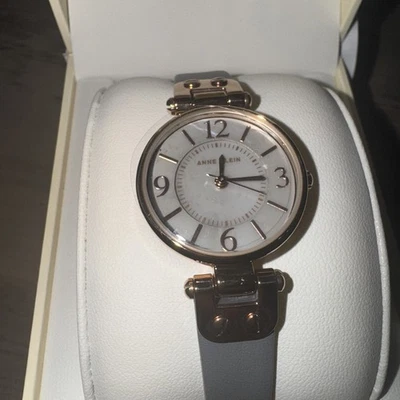 NEW Anne Klein Light Pink Leather Rose Gold Watch Needs Battery - Image 1 of 4