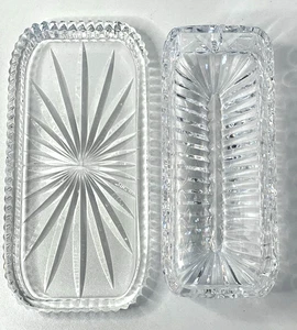 Vintage Waterford Crystal Butter Dish Quarter 1/4 Pound Stick Covered Lidded HTF - Picture 1 of 12