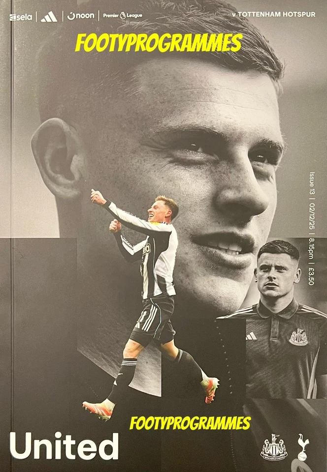 NEWCASTLE UNITED v TOTTENHAM HOTSPUR PREMIER LEAGUE PROGRAMME 25/26 Posting Now - Image 1 of 1