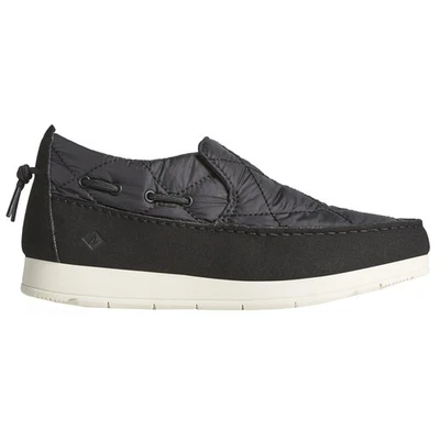 Zapato de nailon Sperry Sperry MocSider para mujer negro plano informal STS87049 Foto 1 de 4