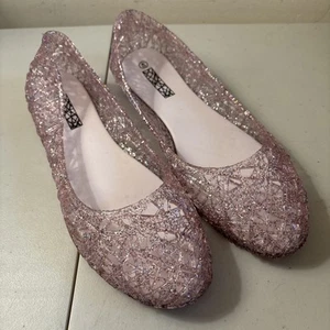 OMGard scarpe donna jelly rosa glitter ballerine taglia 40 EU 10 US donna - Foto 1 di 10