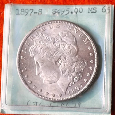 1897 S Morgan Silver Dollar US BU Uncirculated Guaranteed Private Owner - Image 1 of 4