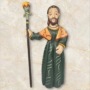 CHARLES M. CARRILLO New Mexico Folk Art Christmas Nativity Joseph Figure - Picture 1 of 8