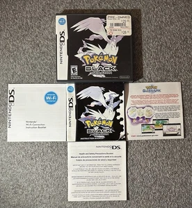 Pokemon Versione Nera Nintendo DS solo custodia e inserti manuali no gioco - Foto 1 di 16