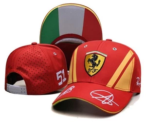 F1 Ferrari #51 Baseballkappe Herren Erwachsene Rennen Freizeit Sport verstellbar rot - Bild 1 von 1