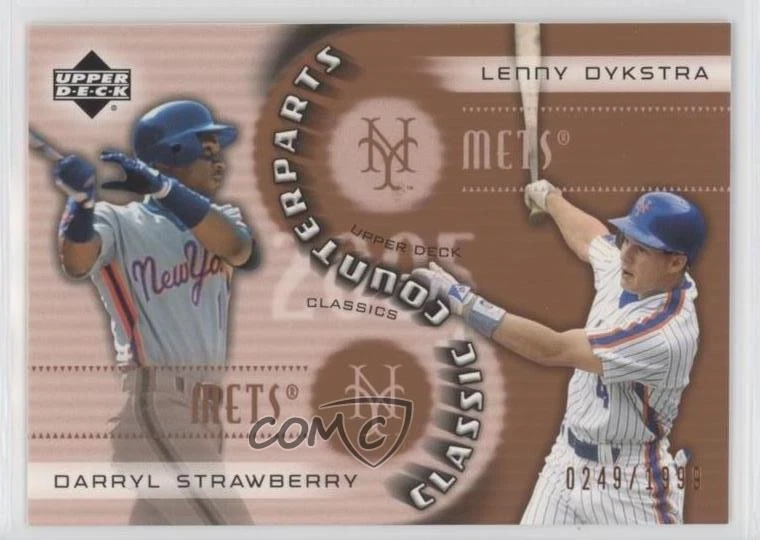 2005 Classics Classic Counterparts /1999 Darryl Strawberry Lenny Dykstra #CC-DS - Image 1 of 2