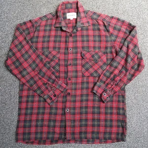 Flannel Check Plaid Shirt Mens Washed Utility Outdoor Shirt Button Up lumberjack - Picture 1 of 7