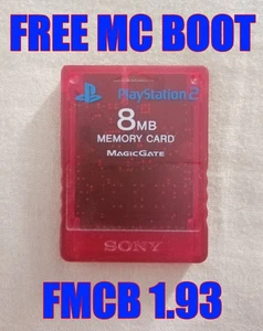 MEMORY CARD ROSSA 8 MB PS2 PLAYSTATION 2 ORIGINALE SONY FREE FMCB MCBOOT - Imagen 1 de 1