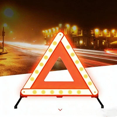Large Warning Car Triangle Reflective Road Emergency Breakdown Safety Hazard - Image 1 of 4
