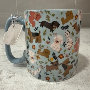 DOGS Blue BELLA by 10 Strawberry Street Mug Assorted Dog Breeds NEW - Picture 1 of 4