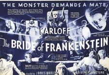 The Bride of Frankenstein (1935) Boris Karloff Horror movie poster print 3