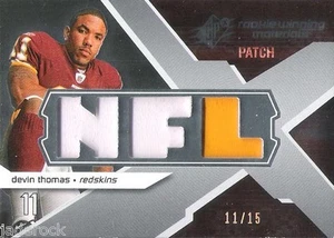 Camiseta deportiva Devin Thomas 2008 SPx novato Winning Materials #11/15 número #11/15 - Imagen 1 de 1