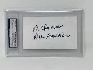 Aurealius Thomas Signed 3x5 Index Card Ohio State Football 1957 All American PSA - Picture 1 of 1