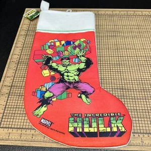 Christmas Stocking The Incredible HULK 2002 Marvel New W/ Tags Kurt Adler Rare - Picture 1 of 7