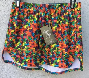 $50 NWT Zara Terez Multi Color Nerds Candy Shorts Girls - Picture 1 of 2