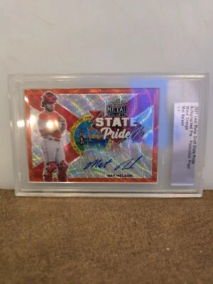 1/1 leaf metal orange wave production proof Mat Nelson signed - Image 1 of 2
