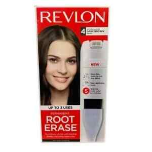 Revlon Root Erase #4 Dark Brown Perm Hair Color Dye Touch Up, Sealed