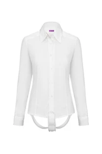 Damen Stryps ZAMANI-Ultimativer Hemdenhalter und Blusenhalter, Weiss mit Spitze - Bild 1 von 3
