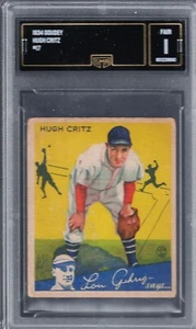 Undergraded 1934 Goudey #17 HUGH CRITZ, GMA 1, New York Giants - Picture 1 of 2