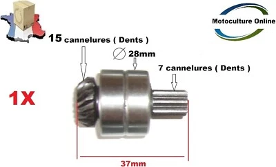 MOTOCULTURE ONLINE Pignon engrenage 15 / 7 dents taille haie orientable de machine multifonctions