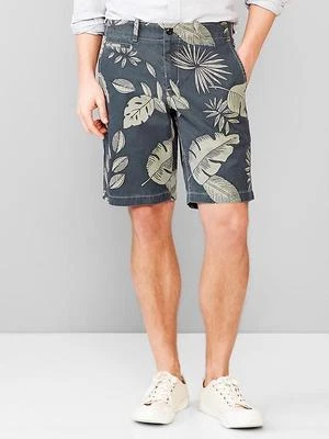 Men's GAP Lived-in Palm Print Soft Twill Shorts Inseam: 10" -- 100% Cotton BNWT - Image 1 of 4