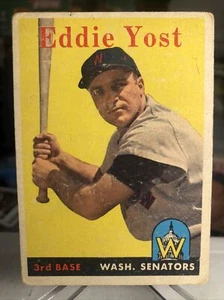1958 Topps Eddie Yost Washington Senators Set-Break #173 ⭐️ VG - Picture 1 of 2