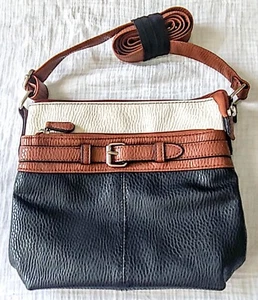 Style&Co Black Brown Crossbody Shoulder Purse Pebble Faux Leather  - Picture 1 of 10