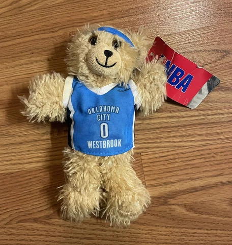 OKLAHOMA CITY WESTBROOK STUFFED PLUSH TOY BEAR, #0 JERSEY NBA New 9” Cover