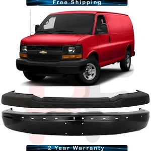 Front Bumper Primed Kit For 2003-2023 Chevy Express / GMC Savana 1500 2500 3500 - Picture 1 of 8