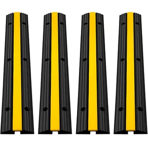 VEVOR 4x1 Vía Pasacables de Suelo para Proteger Cables PVC Caucho Cable de Suelo - Photo 1/12