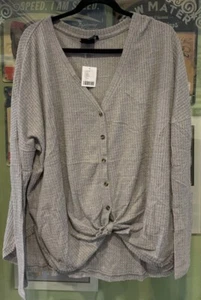 URBAN OUTFITTERS WOMENS SHIRT LARGE GREY NEW - Picture 1 of 5