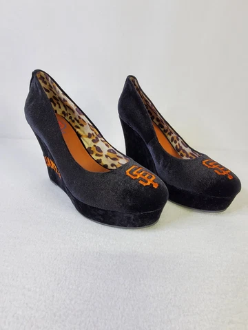 San Francisco Giants Shoes Women's 10 1/2 Black High Heel MLB New Cover