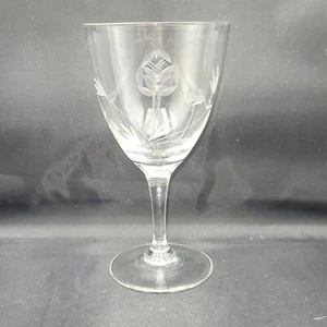 Calice Vetro Trasparente Inciso Cordiale Vino Brandy Vintage Piedistallo Piedistallo - Foto 1 di 9