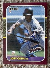 Joey Cora signed 1987 Donruss Opening Day - Padres
