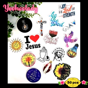 Bible Verse Scripture Stickers Die Cut Labels, Inspirational Variety 50 pcs - Picture 1 of 5