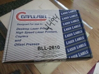 Compulabel BLL-2610 /  2 5/8" x 1" label size Laser Labels - Image 1 of 3
