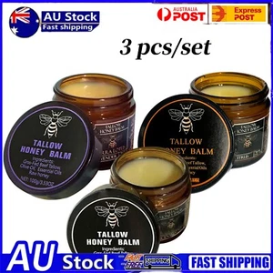 Organic Grass Fed Beef Tallow Moisturizing Cream Body Care Balm with Raw Honey - Picture 1 of 22