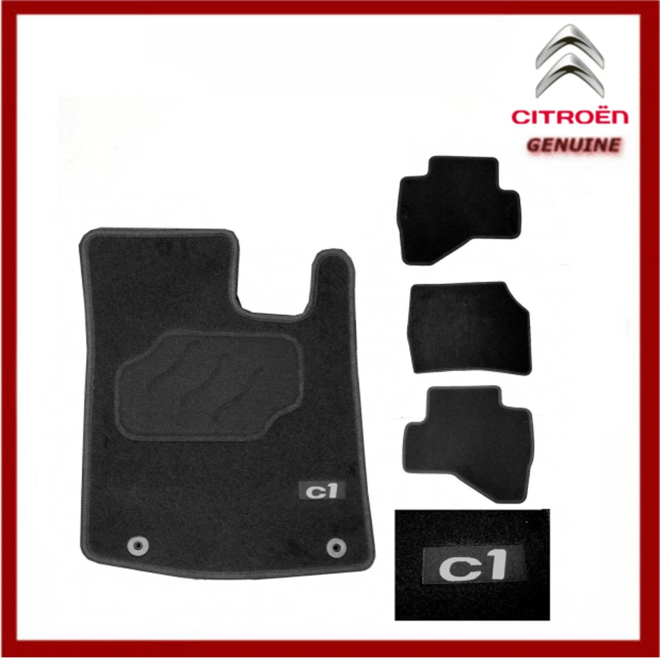 Genuine Citroen C1 Premium Tailored Carpet Floor Mats, Front & Rear 1608724080  - Image 1 of 1