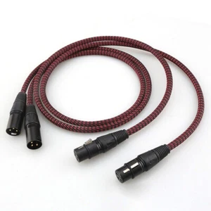 Paar 5N OCC reines Kupfer mit vergoldetem XLR-Stecker HIFI Audio ausgewogenes XLR-Kabel - Bild 1 von 10