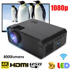 Mini HD Double USB 1080P LED Projector 480p Standard Version Black GHB