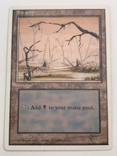 Magic: The Gathering💎Swamp💎1995 Deck Master 4th Edition🌟WOTC🌟MTG