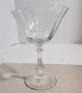 Elegante copa de martini de cóctel de depresión grabada Fostoria CORSAGE 5,5 X 4,75 pulgadas - Imagen 1 de 7