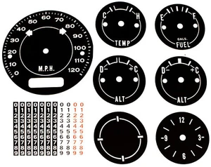 Premium Dash Decal 70-74 E Body Barracuda Cuda AAR FULL KIT 120MPH - Picture 1 of 1