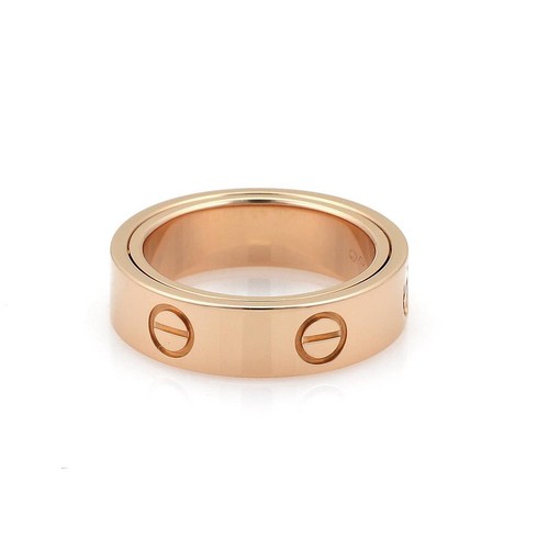Anello a fascia Cartier Love Secret in oro rosa 18 carati 5 5 mm misura 54 US 7 con certificato